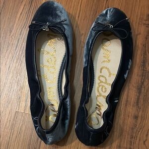 Sam Edelman blue Velvet Ballet Flats size 8